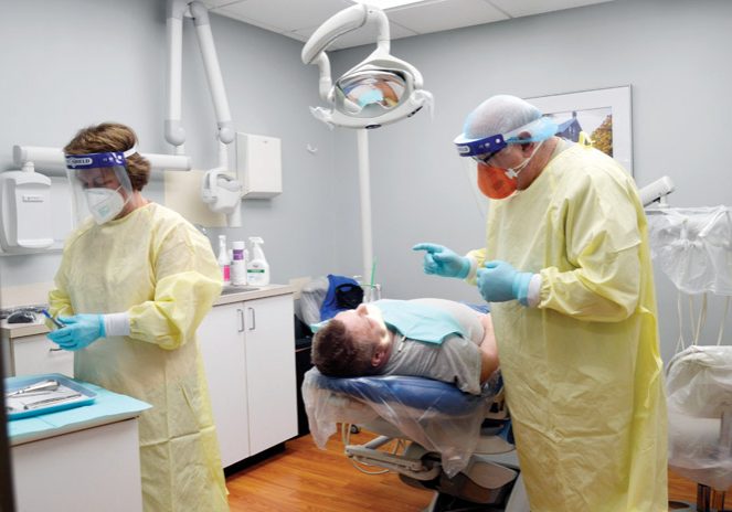 A patient is seen at the Community Care Clinic of Rowan County where they’ve recently began seeing some in-house patients. The clinic has predominantly done telemedicine for many of its patients. Shavonne Potts/Salisbury Post