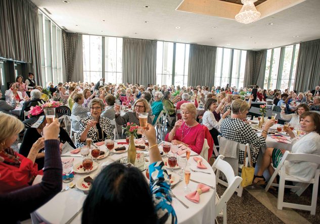 JON C. LAKEY / SALISBURY POST The 20th annual "Fashions for a Cause" to support the services of the Community Care Clinic was held at the Crystal Lounge on Tuesday. Models showed off more then 80 outfits as lunch was served to the guests. WBTV's David Whisenant served at the emcee for the show.  Tuesday, April 10, 2018, in Salisbury, N.C.